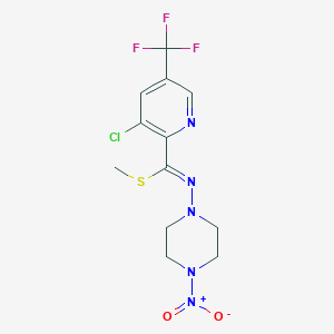 (1Z)-1-[3-chloro-5-(trifluoromethyl)pyridin-2-yl]-1-(methylsulfanyl)-N-(4-nitropiperazin-1-yl)methanimine