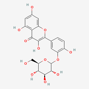 molecular formula C21H20O12 B1234083 4H-1-Benzopyran-4-one, 2-(3-(beta-D-glucopyranosyloxy)-4-hydroxyphenyl)-3,5,7-trihydroxy- CAS No. 19254-30-9