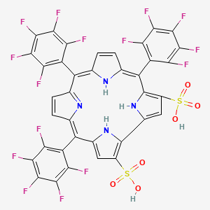 2,17-Disulfonato-5,10,15-tris(pentafluorophenyl)corrole