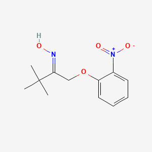 molecular formula C12H16N2O4 B12340866 (NE)-N-[3,3-dimethyl-1-(2-nitrophenoxy)butan-2-ylidene]hydroxylamine 