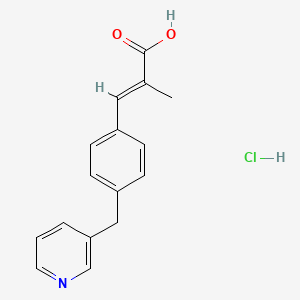 molecular formula C16H16ClNO2 B1234087 2-Methyl-3-(4-(3-pyridinylmethyl)phenyl)-2-propenoic acid hydrochloride CAS No. 74427-50-2