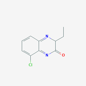 molecular formula C10H9ClN2O B12340872 7-Chloro-3-ethyl-1H-quinoxalin-2-one 