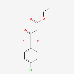 molecular formula C12H11ClF2O3 B12340873 Ethyl 4-(4-chlorophenyl)-4,4-difluoro-3-oxobutanoate 