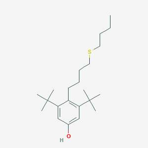 molecular formula C22H38OS B12340895 3,5-Di-tert-butyl-4-(4-(butylthio)butyl)phenol CAS No. 662143-18-2