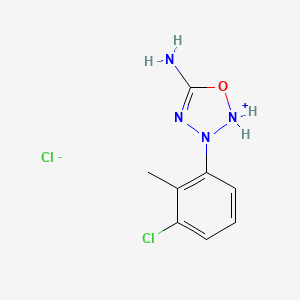 3-(3-chloro-2-methylphenyl)-2H-oxatriazol-2-ium-5-amine;chloride