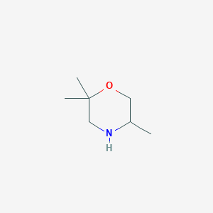 molecular formula C7H15NO B12340903 2,2,5-Trimethylmorpholine 