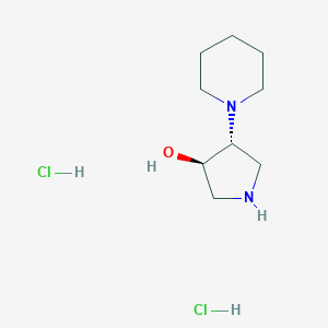 molecular formula C9H20Cl2N2O B12340924 trans-4-(1-Piperidinyl)-3-pyrrolidinol 