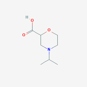 molecular formula C8H15NO3 B12340933 4-(Propan-2-yl)morpholine-2-carboxylic acid 