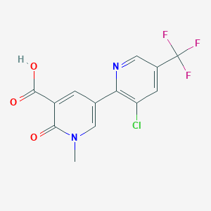 3-Chloro-1'-methyl-6'-oxo-5-(trifluoromethyl)-1',6'-dihydro-[2,3'-bipyridine]-5'-carboxylic acid