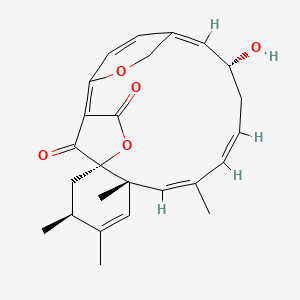 (3E,7Z,9R,11E,13E,14aR,17S,18aS)-6,9,10,14a,17,18-hexahydro-9-hydroxy-13,14a,16,17-tetramethyl-4,7-etheno-3,18a-methano-2H,18aH-1,5-benzodioxacyclohexadecin-2,19-dione