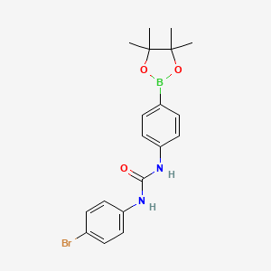 molecular formula C19H22BBrN2O3 B12340969 1-(4-Bromophenyl)-3-[4-(4,4,5,5-tetramethyl-1,3,2-dioxaborolan-2-yl)phenyl]urea 