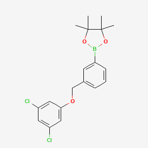 2-(3-((3,5-Dichlorophenoxy)methyl)phenyl)-4,4,5,5-tetramethyl-1,3,2-dioxaborolane