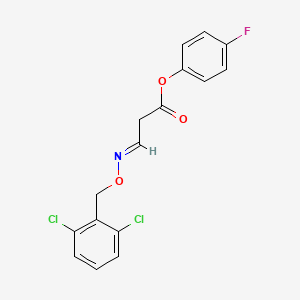 (4-fluorophenyl) (3E)-3-[(2,6-dichlorophenyl)methoxyimino]propanoate