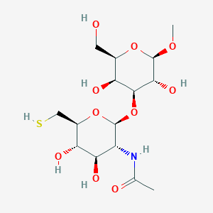molecular formula C15H27NO10S B123410 Methyl 3-O-(2-acetamido-2-deoxy-6-thioglucopyranosyl)galactopyranoside CAS No. 145633-28-9