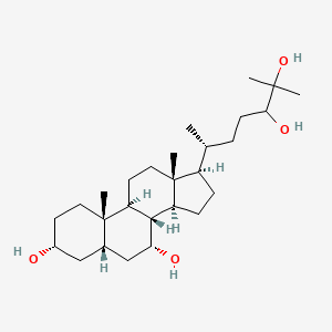 molecular formula C27H48O4 B1234101 5beta-Cholestane-3alpha,7alpha,24,25-tetrol CAS No. 58469-94-6