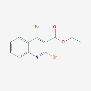 molecular formula C12H9Br2NO2 B12341051 Ethyl 2,4-dibromoquinoline-3-carboxylate 