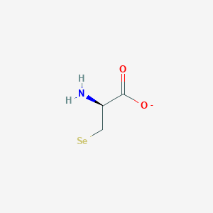 molecular formula C3H5NO2Se- B1234107 hydrogen D-selenocysteinate 