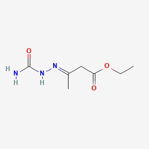 molecular formula C7H13N3O3 B12341071 ethyl 3-[(E)-2-(aminocarbonyl)hydrazono]butanoate 