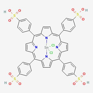 molecular formula C44H28Cl2N4O12S4Sn B12341153 Sn(iv) meso-tetra (4-sulfonatophenyl) porphine dichloride 