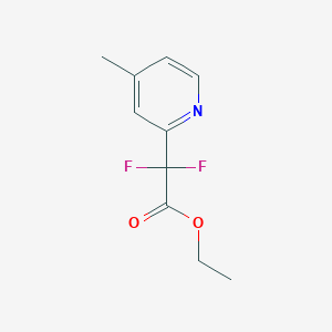 molecular formula C10H11F2NO2 B12341159 Difluoro-(4-methyl-pyridin-2-yl)-acetic acid ethyl ester CAS No. 503627-65-4