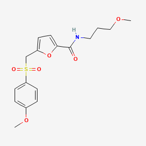 5-[(4-methoxyphenyl)sulfonylmethyl]-N-(3-methoxypropyl)-2-furancarboxamide