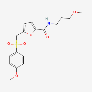 molecular formula C17H21NO6S B1234116 5-[(4-甲氧基苯基)磺酰甲基]-N-(3-甲氧基丙基)-2-呋喃羧酰胺 