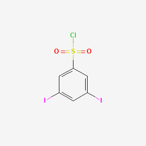 molecular formula C6H3ClI2O2S B12341161 3,5-Diiodobenzene-1-sulfonyl chloride 