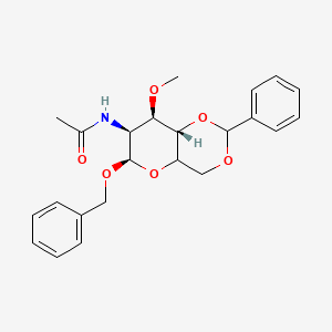 molecular formula C23H27NO6 B12341175 alpha-D-Glucopyranoside, phenylmethyl 2-(acetylamino)-2-deoxy-3-O-methyl-4,6-O-(phenylmethylene)- 