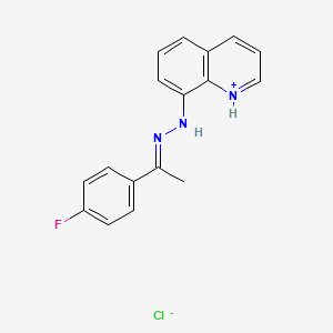 molecular formula C17H15ClFN3 B12341188 8-{2-[(E)-1-(4-fluorophenyl)ethylidene]hydrazino}quinolinium chloride 