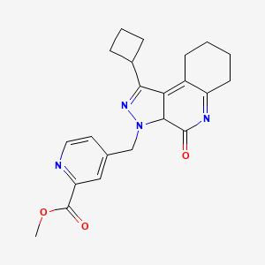 methyl 4-[(1-cyclobutyl-4-oxo-6,7,8,9-tetrahydro-3aH-pyrazolo[3,4-c]quinolin-3-yl)methyl]pyridine-2-carboxylate