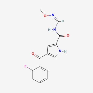 4-(2-fluorobenzoyl)-N-[(1Z)-(methoxyimino)methyl]-1H-pyrrole-2-carboxamide