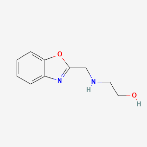 molecular formula C10H12N2O2 B12341259 Ethanol, 2-(2-benzoxazolylmethylamino)- CAS No. 122320-77-8