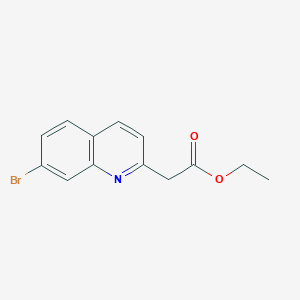 molecular formula C13H12BrNO2 B12341270 Ethyl 2-(7-bromoquinolin-2-YL)acetate CAS No. 1196151-60-6