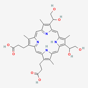 3-[18-(2-Carboxyethyl)-7,12-bis(1,2-dihydroxyethyl)-3,8,13,17-tetramethyl-21,22-dihydroporphyrin-2-yl]propanoic acid