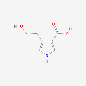 molecular formula C7H9NO3 B123413 4-(2-羟乙基)-1H-吡咯-3-羧酸 CAS No. 404839-11-8
