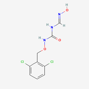 molecular formula C9H9Cl2N3O3 B12341327 (E)-N-(2,6-Dichlorobenzyloxycarbamoyl)-N'-hydroxyformimidamide 