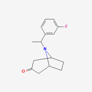 8-Azabicyclo[3.2.1]octan-3-one, 8-[1-(3-fluorophenyl)ethyl]-