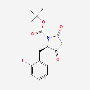 tert-butyl (2R)-2-[(2-fluorophenyl)methyl]-3,5-dioxopyrrolidine-1-carboxylate