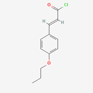 molecular formula C12H13ClO2 B12341357 3-(4-Propoxyphenyl)-2-propenoyl chloride CAS No. 77251-76-4