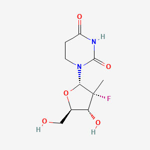 1-[(2S,3R,4R,5R)-3-fluoro-4-hydroxy-5-(hydroxymethyl)-3-methyloxolan-2-yl]-1,3-diazinane-2,4-dione