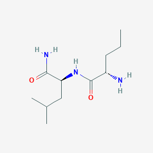 molecular formula C11H23N3O2 B12341392 L-norvalyl-L-leucinamide 