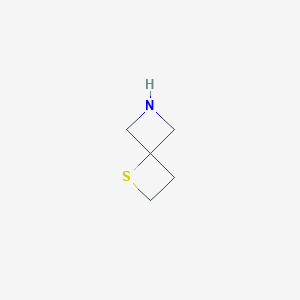 molecular formula C5H9NS B12341405 1-Thia-6-azaspiro[3.3]heptane 