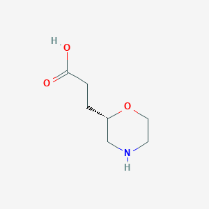 3-[(2S)-morpholin-2-yl]propanoic acid