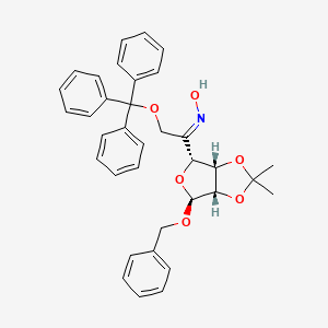 molecular formula C35H35NO6 B12341478 Benzyl 2,3-O-isopropylidene-6-O-trityl-5-keto-a-D-mannofuranoside 5-oxime 