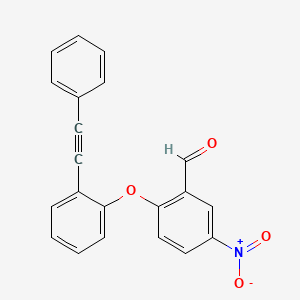 5-Nitro-2-(2-(phenylethynyl)phenoxy)benzaldehyde