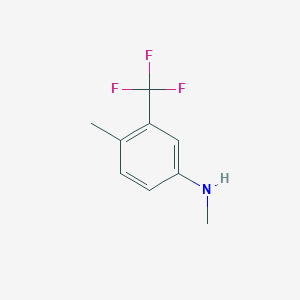 molecular formula C9H10F3N B12341489 N,4-dimethyl-3-(trifluoromethyl)aniline 