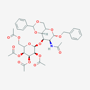 [(3S,4S,5S,6R)-6-[[(6S,7S,8R,8aR)-7-acetamido-2-phenyl-6-phenylmethoxy-4,4a,6,7,8,8a-hexahydropyrano[3,2-d][1,3]dioxin-8-yl]oxy]-3,4,5-triacetyloxyoxan-2-yl]methyl acetate