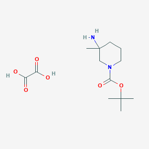 molecular formula C13H24N2O6 B12341516 Tert-butyl 3-amino-3-methylpiperidine-1-carboxylate oxalate 