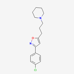 3-(4-Chlorophenyl)-5-(3-(piperidin-1-yl)propyl)isoxazole