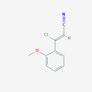 molecular formula C10H8ClNO B12341533 3-Chloro-3-(2-methoxyphenyl)acrylonitrile 